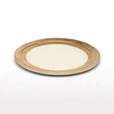 Lunares Metal Posh & Luxe Decorative Plate In Gold
