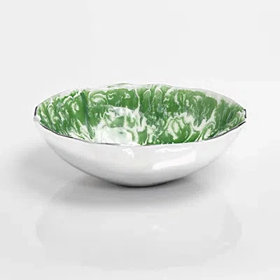 Lunares Natura Bowl Medium In Green,white
