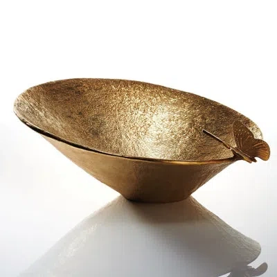 Lunares Nest Asymetrical Large Bowl In Gold