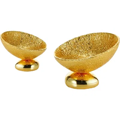 Lunares Nest Rock Candy Dish In Gold