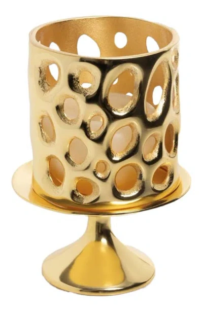 Lunares Passage Candle Holder In Gold
