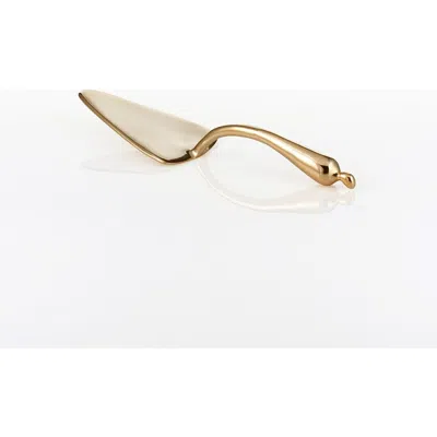 Lunares Pod Cake Server In Gold
