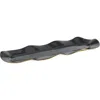Lunares Ruffled Graphite Long Tray In Gold