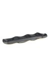 Lunares Ruffled Graphite Long Tray In Gray