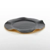 Lunares Ruffled Graphite Plate In Gold