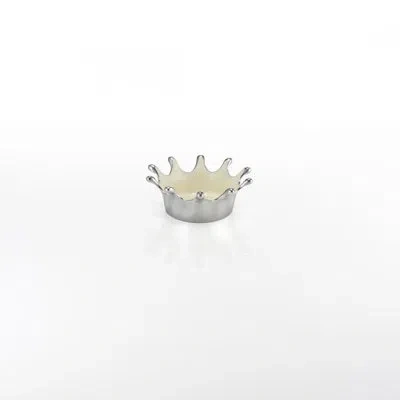 Lunares Splash Metal Abstract Posh & Luxe Decorative Bowl In Oyster