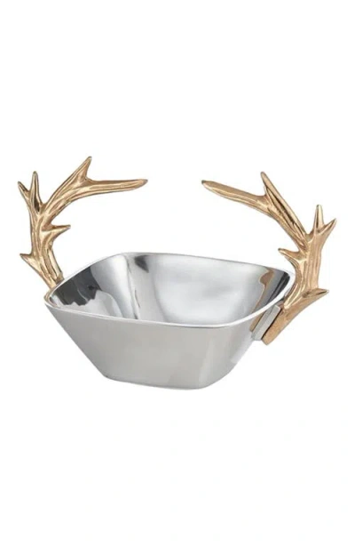 Lunares Staghorn Bowl In Silver