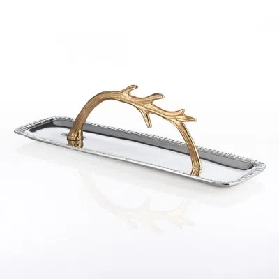 Lunares Staghorn Vanity Tray In Silver