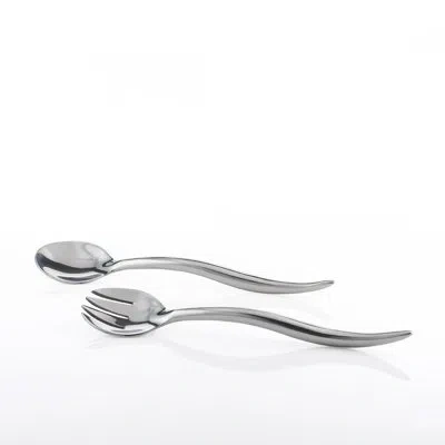 Lunares Toro 4 Piece Flatware Set In Silver