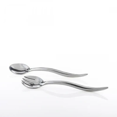 Lunares Toro Serving Set In Silver