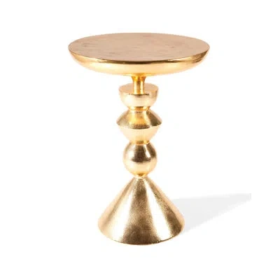 Lunares Totem Table In Bronze,gold