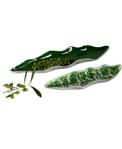 Lunares Verdura Olive Dish In Green