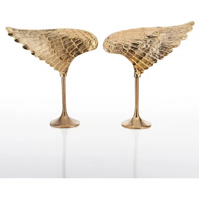 Lunares Wing Sculpture In Gold