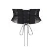 Lunatic Femme Women's Butterfly Black Waist Cincher-corset-collar-bandeau In Black