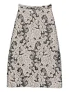 Lunatica Milano Floral-print Maxi Skirt In Neutral
