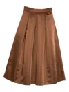 Lunatica Milano Luna 88 Duchesse Midi Skirt In Brown