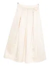Lunatica Milano Luna 88 Duchesse Pleated Skirt In Neutral