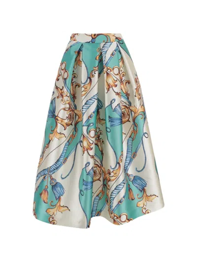 Lunatica Milano Patterned Skirt In Neutral