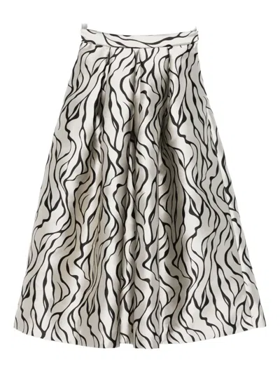 Lunatica Milano Pleated Maxi Skirt In Gray