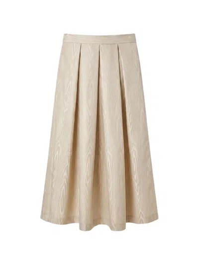Lunatica Milano Pleated-design Skirt In Yellow