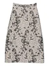 Lunatica Milano Floral-print Maxi Skirt In Gray