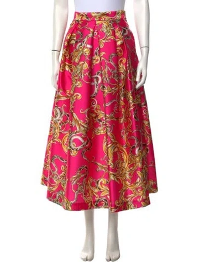 Pre-owned Lunatica Milano Printed Long Skirt W/ Tags In Pink