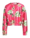Lunatica Milano Woman Jacket Fuchsia Size 12 Polyester In Pink