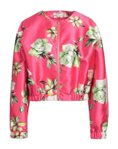 Lunatica Milano Woman Jacket Fuchsia Size 12 Polyester In Pink