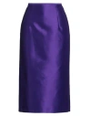 Lunatica Milano Woman Midi Skirt Purple Size 6 Polyester In Blue