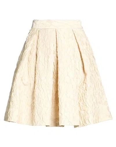 Lunatica Milano Woman Mini Skirt Cream Size 6 Polyester, Polyamide In Neutral
