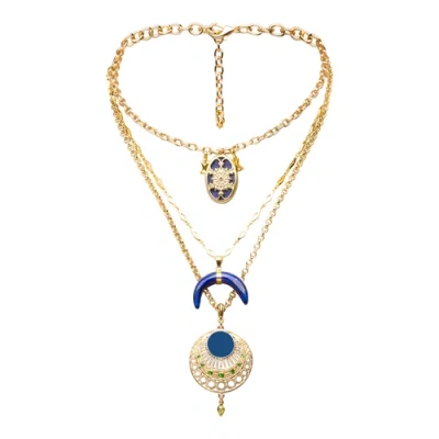 Lunaversoul Fallon Layered Chain Necklace In Gold