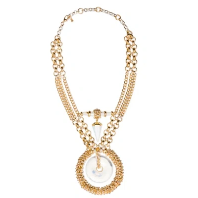 Lunaversoul Journey Of A Lightworker Necklace In Gold