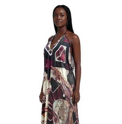 Lunaversoul Machina Afrofuturism Halter Dress In Multi