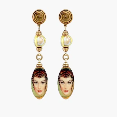 Lunaversoul Spitfire Girl Earrings In Gold