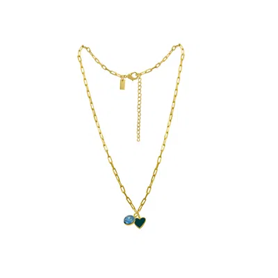 Lunaya Jewelry Women's Green / Blue Strands Of Love Necklace - Labradorite