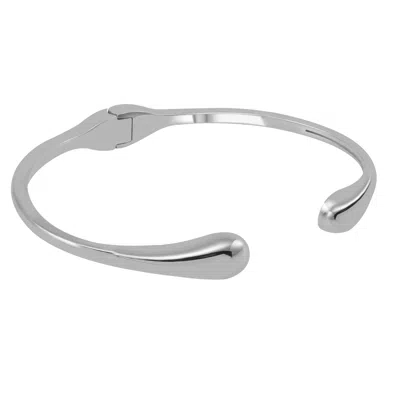 Lunaya Jewelry Women's Solid Pebble Cuff - Silver