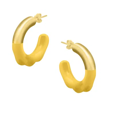 Lunaya Jewelry Women's Yellow / Orange Molten Hoops - Yellow