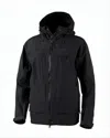 Lundhags Black Hooded Jacket With Adjustable Cuffs In Multi