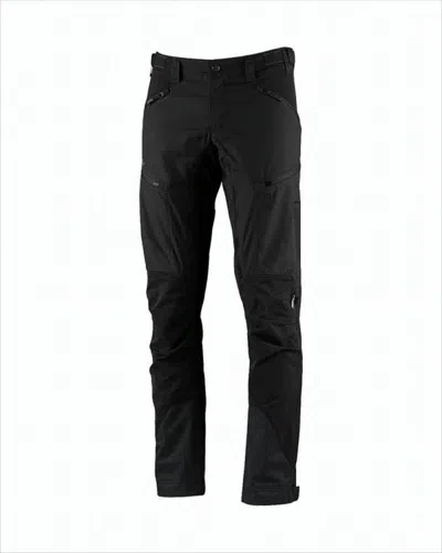 Lundhags Durable Straight-fit Pants With Zippered Pockets In Black