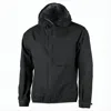 Lundhags Hooded Black Jacket With Front Zipper In Black
