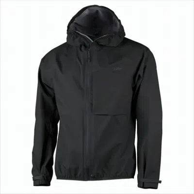 Lundhags Hooded Black Jacket With Front Zipper