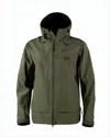 Lundhags Muted Olive Green Polyester Jacket With Hood In White