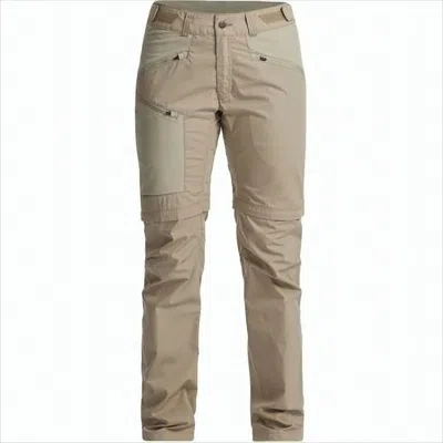 Lundhags Straight-fit Pants With Zippered Pockets And Reinforced Knee Panels In Neutral