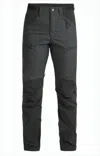 Lundhags Two-tone Straight Fit Pants With Reinforced Detailing In Gray