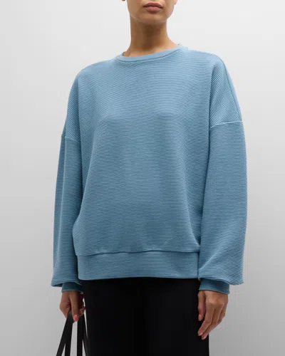 Lune Active Amber Modern Fit Crewneck Pullover In Spring Lake Blue