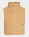 Lune Active Izzy Wool-blend Puffer Vest In Camel