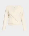 Lune Active Lara Wrap Top In Marshmellow
