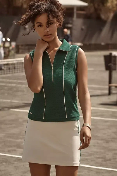 Lune Active Moon Classic Collared Tank Top In Green