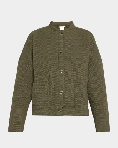 Lune Active Moon Classic Oversized Bomber Jacket In Deep Moss
