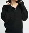 Lune Active Olly Half Zip Sweater In Black In Black